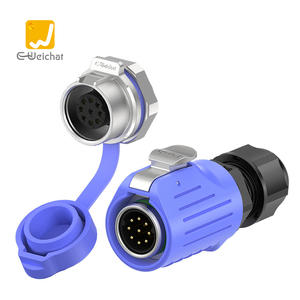 Connecteur industriel E-Weichat EW-LP16 bleu, femelle, montage sur panneau, rapide, 2/3/4/5 cœurs, verrouillage des fils, alimentation <span class=keywords><strong>aviation</strong></span>, 10A, étanche IP68 - Product Image 1