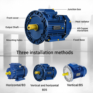 มอเตอร์ติดตั้งแบบหน้าแปลนแนวตั้ง B5 4HP 3kW สามเฟส 1430RPM IP55 สำหรับปั๊มและเครื่องผสม ขายส่งจากโรงงาน - Product Image 3