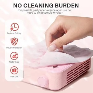 Nail Dust Collector Professional Powerful Suction Dust Collector Nail Tech Adjustable Speed with LED Display Brush Filter Paper - Product Image 2