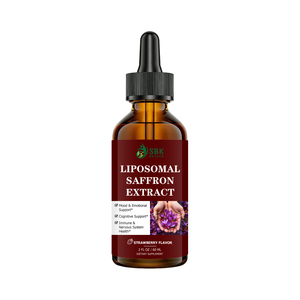 Extrait de safran liposomal en gouttes liquides, directement de l'usine, enrichi en vitamine D3, pour la santé immunitaire, du système nerveux, de l'humeur et de la vision. - Product Image 1
