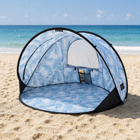 Tente de plage automatique pop-up 210D Oxford PU 2000mm Protection UV Abri solaire portable 185x165x111cm