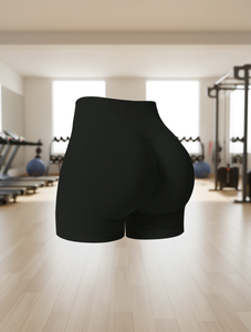 Shorts-jupes de sport taille haute minimalistes pour femme, couleur unie, ajustement élastique, en tricot de Spandex et Nylon, pour l'entraînement - Product Image 2