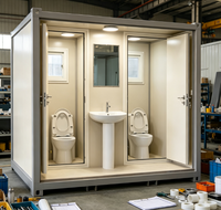 Unité de salle de bain modulaire standard australien, démontable, pour chantier de construction / camping / parc public