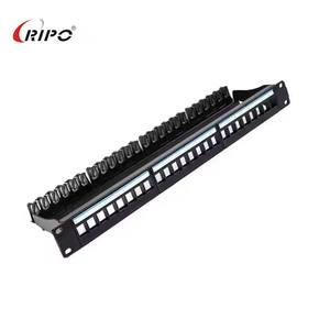 Panel de Conexiones Cat5e de 24 Puertos Sin Blindaje, con Puertos Chapados en Oro para Ethernet, Duradero - Product Image 2