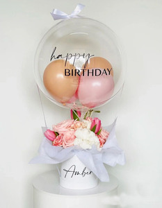 Boîte d'emballage cadeau en forme de <span class=keywords><strong>montgolfière</strong></span> pour bouquet de fleurs, prix d'usine Nicro, ensemble d'accessoires DIY, ballons Bobo transparents en PVC - Product Image 5