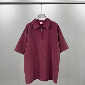 Camisetas Polo para Hombre, 100% Algodón, 325GSM, Lavado Ácido, Estampado DTG, Estilo Waffle, Manga Corta, Talla Grande, Novedad 2026, Personalizables, al por Mayor - Product Image 3