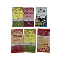 Sachets thermoscellables personnalisés en feuille de mylar Pochette pour biscuits, bonbons, collations Emballage de barre de chocolat énergétique Pochette pour sucettes glacées avec boîte d'affichage en papier