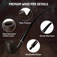XIAOXIONG ensemble d'accessoires directs d'usine pour la pipe à fumer Logo personnalisé accepté en gros bois d'ébène marguillier Gandalf laque