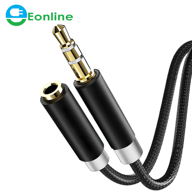 Eonline 1m AUX 3.5mm Audio Extension Cable Jack Male to Female Headphone Cable for Car Earphone Speaker