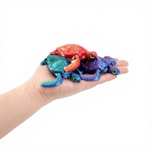 Ornement de tortue réaliste imprimé en 3D en PLA, best-seller transfrontalier, décoration mignonne pour aquarium, articulations mobiles intégrées, créatif - Product Image 2