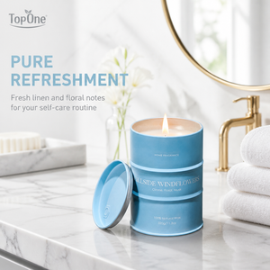 <span class=keywords><strong>Bougie</strong></span> parfumée en cire de soja TopOne de style industriel moderne avec emballage personnalisé pour les vendeurs e-commerce - Product Image 2
