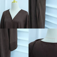Abaya d'hiver en daim de qualité supérieure avec ensemble hijab, vente en gros de vêtements islamiques pour femmes, robe musulmane, Ramadan, Eid Abaya