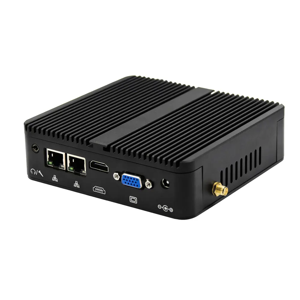 NUC Factory Price Cheap Celeron J1900 J4105 J4125 Wifi Barebone System Fanless Industrial Mini Pc Windows 10 Gaming Computer SSD