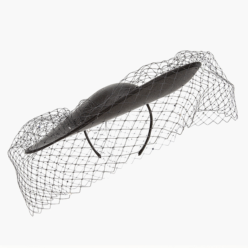 2025 New Facscinator Hat For Women British Retro Large Brim Linen Diy Hats Base Tea Party Headwear Elegant And Graceful Mesh