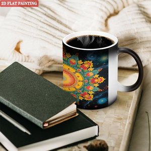 Mug à sublimation 11oz en céramique noire givrée, tasse activée par la chaleur, best-seller des fêtes - Product Image 3