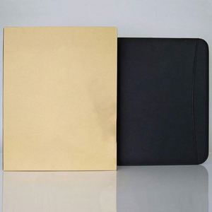 Porte-documents à fermeture éclair avec trois anneaux, organiseur de documents professionnel pour entretien, en cuir PU, personnalisable - Product Image 3