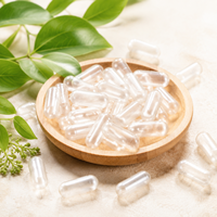 Capsules végétales vides transparentes HPMC Halal Casher en gros, taille 00, coques de capsules dures végétaliennes
