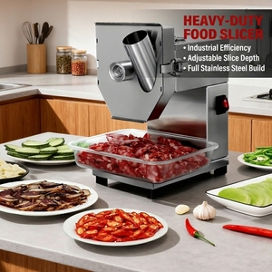 Mond.uk Trancheuse à Saucisses Électrique Commerciale 90kg/h - Coupe-<span class=keywords><strong>Bacon</strong></span> et Anneaux de Piment Professionnel en Acier Inoxydable pour Restaurant - Product Image 2