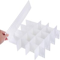 Diviseur de tiroir en plastique réglable en bambou, vente chaude, réglable, bricolage, organisateur de tiroir, diviseur de tiroir