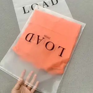 Saco de plástico poli resealable personalizado com logotipo impressão vestuário camiseta zíper embalagem saco biquíni embalagem ziplock saco