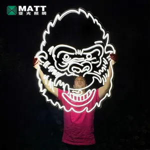 Matt Drop shipping Customized monkey neon lights anime character acrylic LED neon lights sign custom anime neon sign