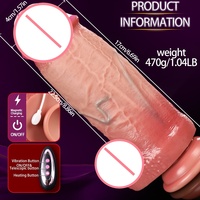 Dildo Vibrador Realista de Silicona para Masturbación Femenina, Juguete Sexual de Simulación