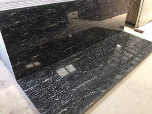 Fiume <span class=keywords><strong>onda</strong></span> nera bianco granito piano di lavoro prefabbricato da <span class=keywords><strong>cucina</strong></span> su misura per la parte superiore di vanità sanitaria - Product Image 2