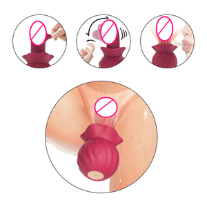 Rose Sex Toy Stimulator Adult Toys Clitoral Tongue Licking G Spot Vibrators Thrusting Dildo Vibrator for Women - Product Image 2