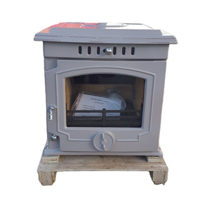 European Style Cast Iron Burning Wood Smokeless Freestanding <b>Corner</b> Stove for Villa Living Room - Product Image 4