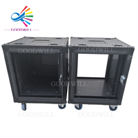 Racks de transport empilables 19'' 2U 3U 4U 5U 6U 8U 10U avec couvercle coulissant et porte coulissante pour amplificateurs
