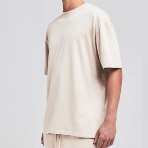 เสื้อยืดผู้ชายไซส์ใหญ่ ดีไซน์เนอร์ขายส่ง เสื้อยืดโอเวอร์ไซส์ทรงหลวม ไหล่ตก ผ้าคอตตอนหนา เสื้อยืดทรงบ็อกซี่สำหรับผู้ชาย - Product Image 2