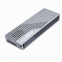 علبة خارجية ذكية للقرص الصلب من الألومنيوم مع مروحة تحكم في درجة الحرارة، متوافقة مع USB4 بسرعة 40 جيجابت في الثانية، مناسبة لـ M.2 NVMe SSD، طراز ASM2464PD.