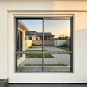 Deioux Customized Aluminum Large Opening Sliding <b>Window</b> with Mosquito <b>Screen</b> for Commercial Building Project Factory Price - Product Image 1