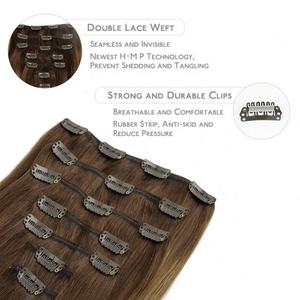 Extensiones de Cabello Humano con Clip, Estilo Ondulado Natural, Cabello Birmano Rizado, Doble Trama, Recto, al Mejor Precio - Product Image 3