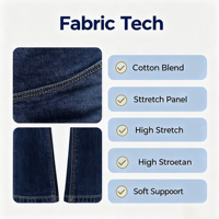 Jean de maternité bootcut pour femme, taille haute, extensible, en denim, style décontracté pour le travail