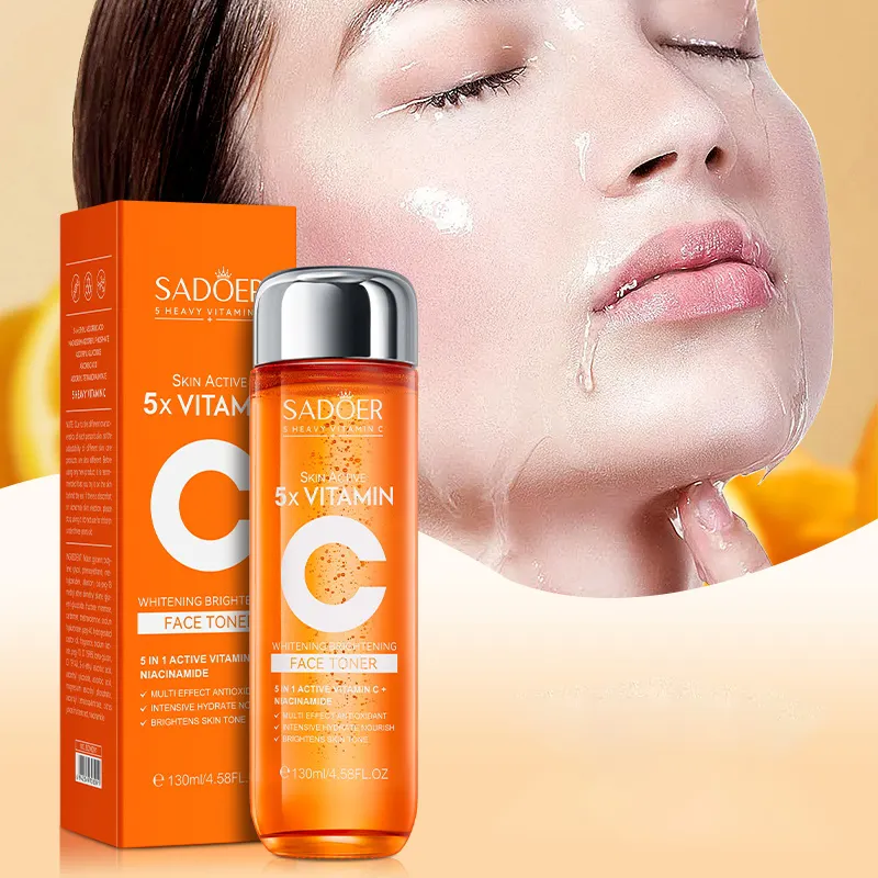 SADOER Private 5-Fold Vitamin C Facial Toner Best Whitening Moisturizing Anti Aging Skin Care Korean Essence Toner For Face