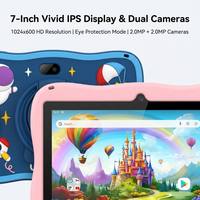 Tablettes éducatives 7 pouces pour enfants, système Android, jeux pour enfants, tablette PC, vente chaude 2024