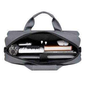 Custom Men's Polyester File Briefcase, Portable Large Capacity Shoulder Crossbody Business Outdoor <b>Laptop</b> Sleeve Bag. - Product Image 2