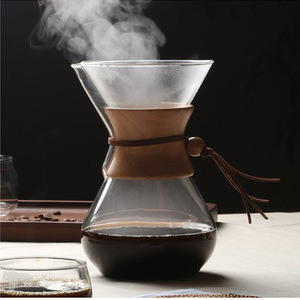 Verser sur l'ensemble pot de serveur de café avec <span class=keywords><strong>filtre</strong></span> goutte à goutte en verre élégant goutteur de café <span class=keywords><strong>carafe</strong></span> en verre pour voyage Camping ensembles de café et de thé - Product Image 3
