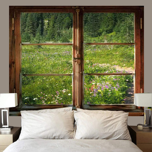 Tapiz Decorativo de Gran Tamaño para Exteriores, Paisaje Rústico, Ventana, Escena, Estilo Estético para Dormitorio - Product Image 3