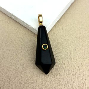 Vente directe usine – Pendentif <span class=keywords><strong>pendule</strong></span> en cristal de pierre précieuse naturelle, cône hexagonal, opale, quartz rose pour femme, bijoux de différentes couleurs - Product Image 3