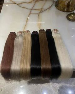 Extensions de cheveux naturels lisses de 24 pouces, tissées à la machine, collection de la meilleure qualité, prix en gros - Product Image 1