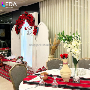 LEDA Élégante Arche Marocaine en Acrylique Blanc Style Indien Compatible LED Polyvalente pour Décoration de Mariage et Fiançailles - Product Image 6