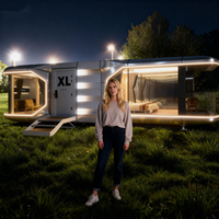 XULV Maison préfabriquée de luxe moderne en acier et verre, cabine capsule spatiale pratique, hébergement mobile écologique, hôtels préfabriqués pour le tourisme