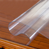 Tapis de table basse moderne multifonctionnel en verre souple transparent épais, protection de bureau en PVC avec fonction de coussin lavable pour usage domestique