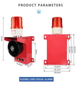 Fabrika acil sesli ve görsel Alarm sireni boynuz 110V 220V atölye için kullanın