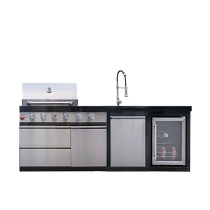 Top Selling Outdoor Kitchen Free Standing Stainless Steel Commercial Kitchen Cabinet And BBQ Grill accessories