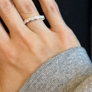 Marquise <b>Band</b> Half Eternity Brilliant Cut Diamond Women's <b>Sterling</b> <b>Silver</b> <b>Wedding</b> Engagement Bridal Gift Lab Created Diamonds - Product Image 6