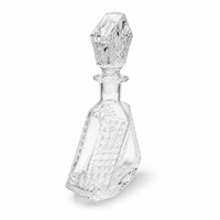 Carafe à whisky triangulaire en cristal avec bouchon en verre taillé en diamant, bouteille à liqueur personnalisable avec logo pour bourbon, scotch, cadeaux pour bar à domicile