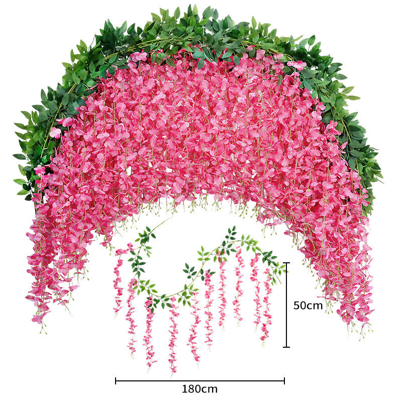 ดอกวิสทีเรียเข้ารหัสสีชมพูเข้ม